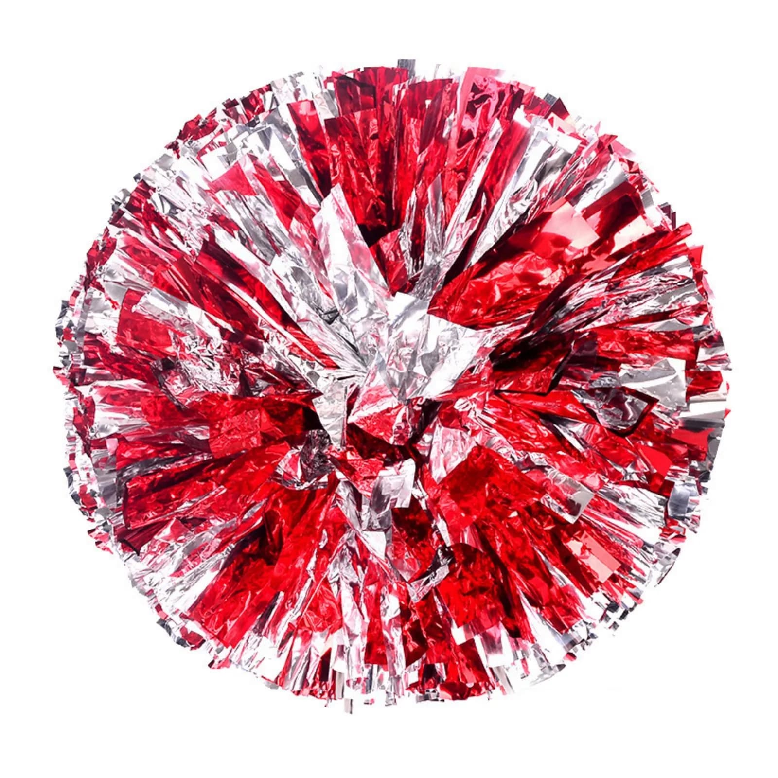 2 pompons de cheerleading avec poignée, grandes boules de cheerleading dorées, argentées, rouges, ja