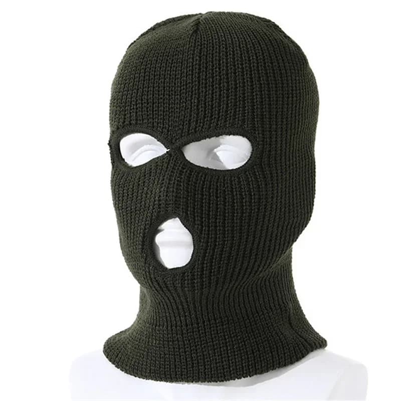 Logo personnalisé 1/2/3 trous couverture complète masque de Ski tricot chapeaux femmes hommes hiver
