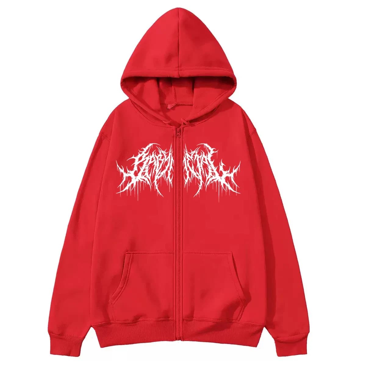 Sweat à capuche zippé Y2K pour homme, vêtements à imprimés graphiques, style hip-hop, gothique, coll