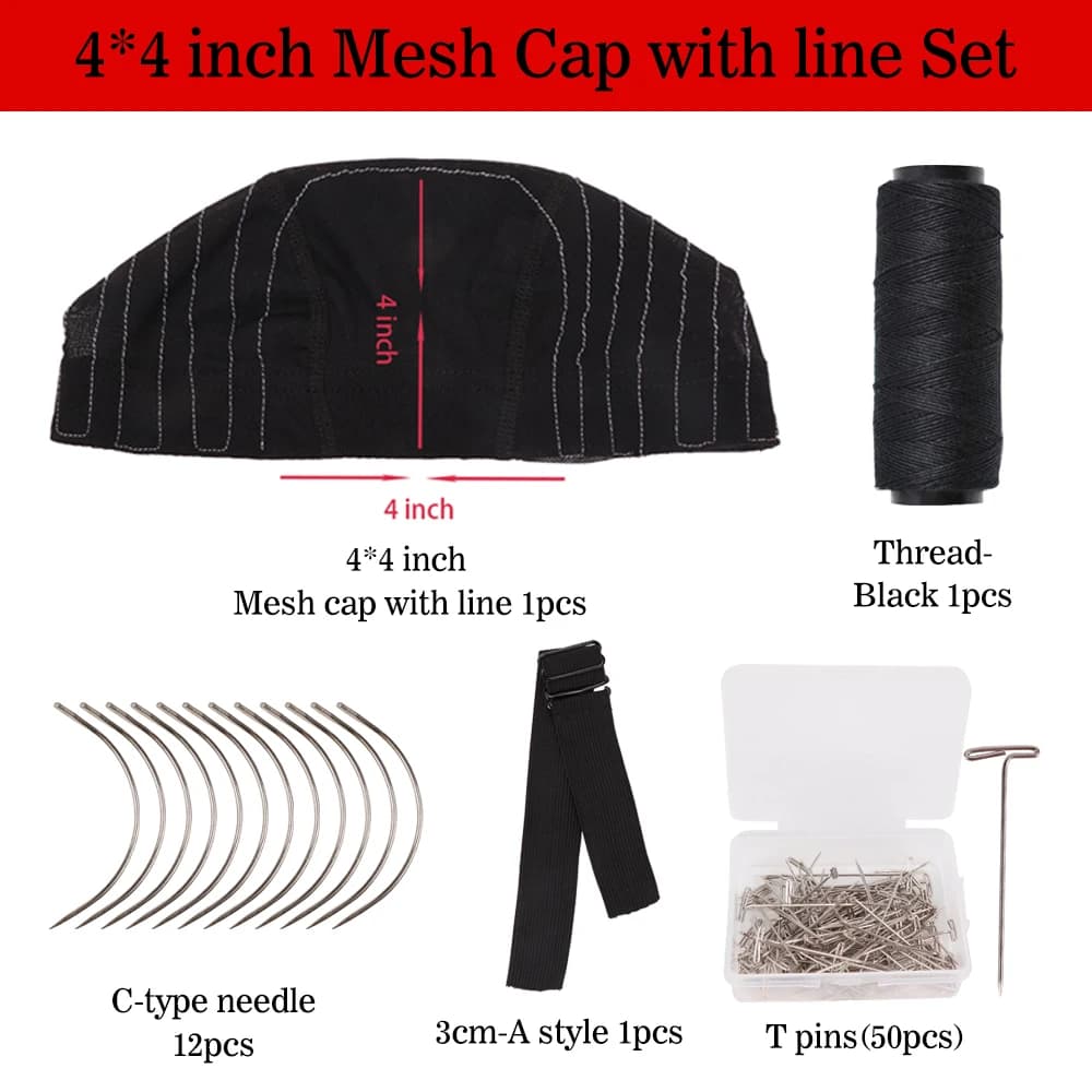 Bonnet de perruque pour la fabrication de perruques bonnet de perruque extensible avec accessoires d