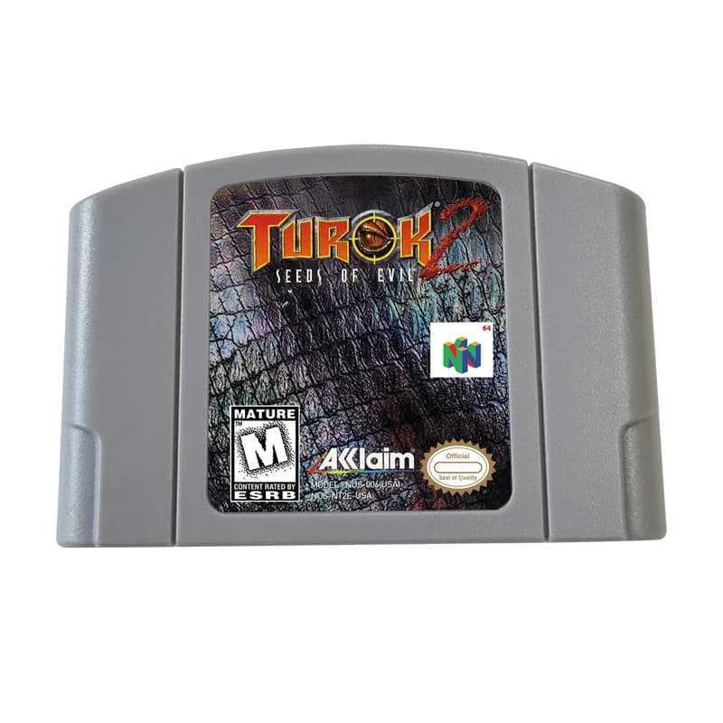 Turok 2 Seeds of Evil - Cartouche de jeu vidéo 64 bits version américaine pour console N64