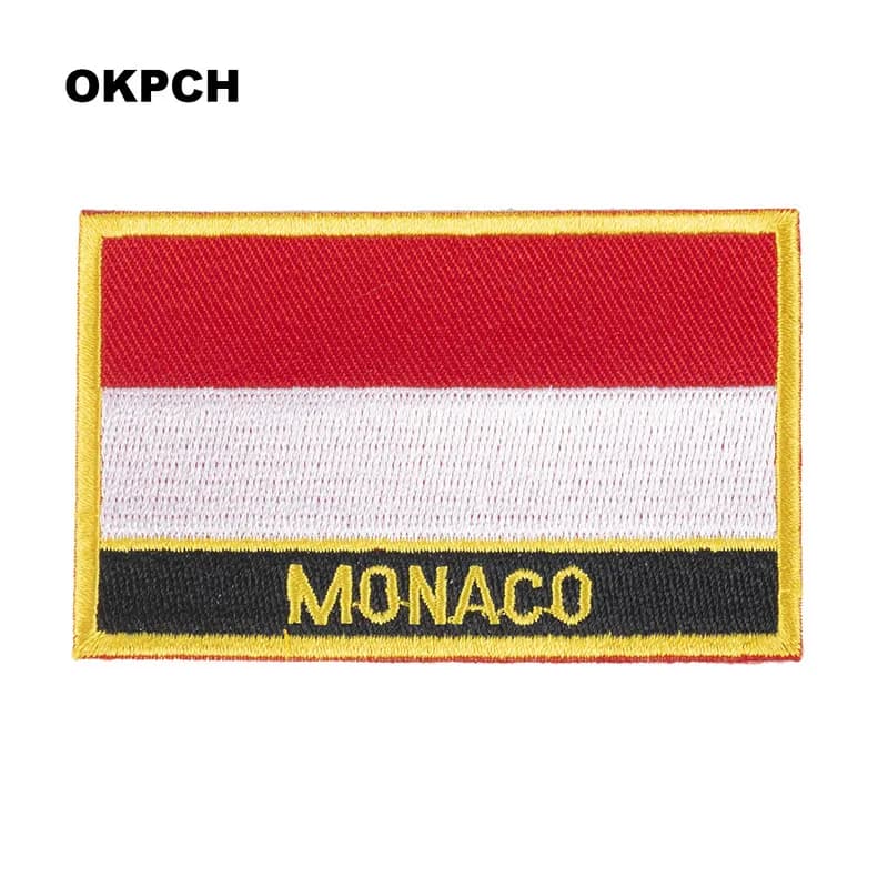 Écussons de broderie Monaco Feel, fer sur scie, patchs de transfert, applications de couture pour vê