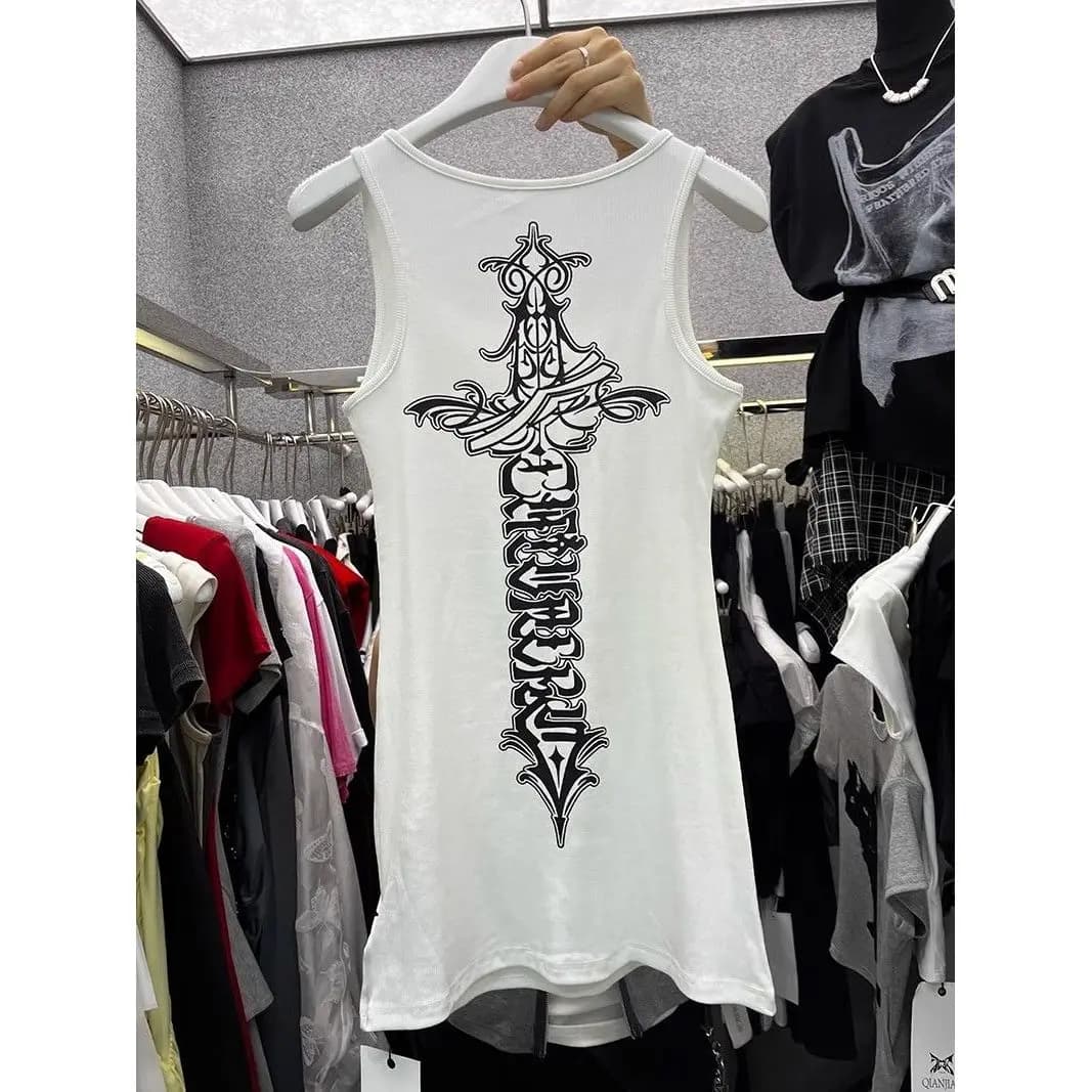 Débardeurs imprimés Harajuku pour femmes, hauts Y2K, tuniques sans manches, camisoles d'été, Ropa Mu
