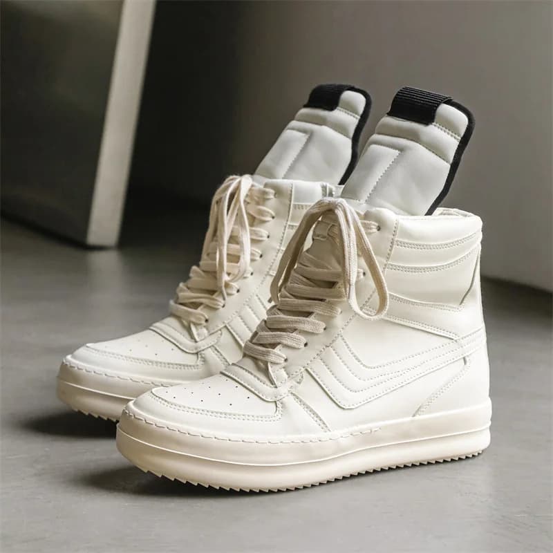 Chaussures montantes pour hommes, bottines, baskets montantes décontractées, baskets plateforme rétr