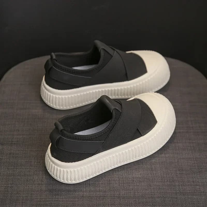 Baskets à enfiler pour femmes, chaussures à plateforme confortables, chaussures classiques canisées,