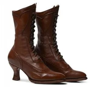 Britannique Punk Noble femmes chaussure rétro chevalier botte médiévale en cuir PU bottine mode dame