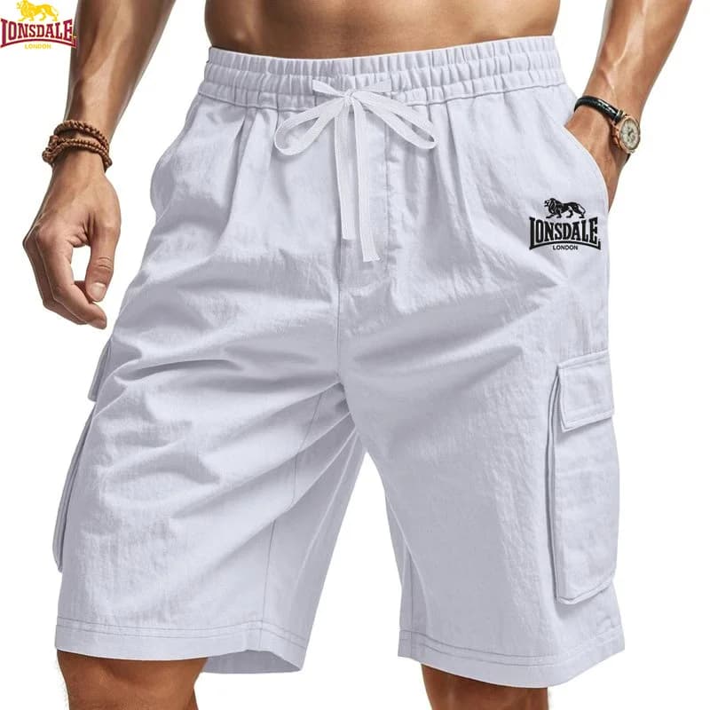 Nouveaux shorts amples pour hommes LONSDALE - Maillot de bain décontracté surdimensionné à plusieurs