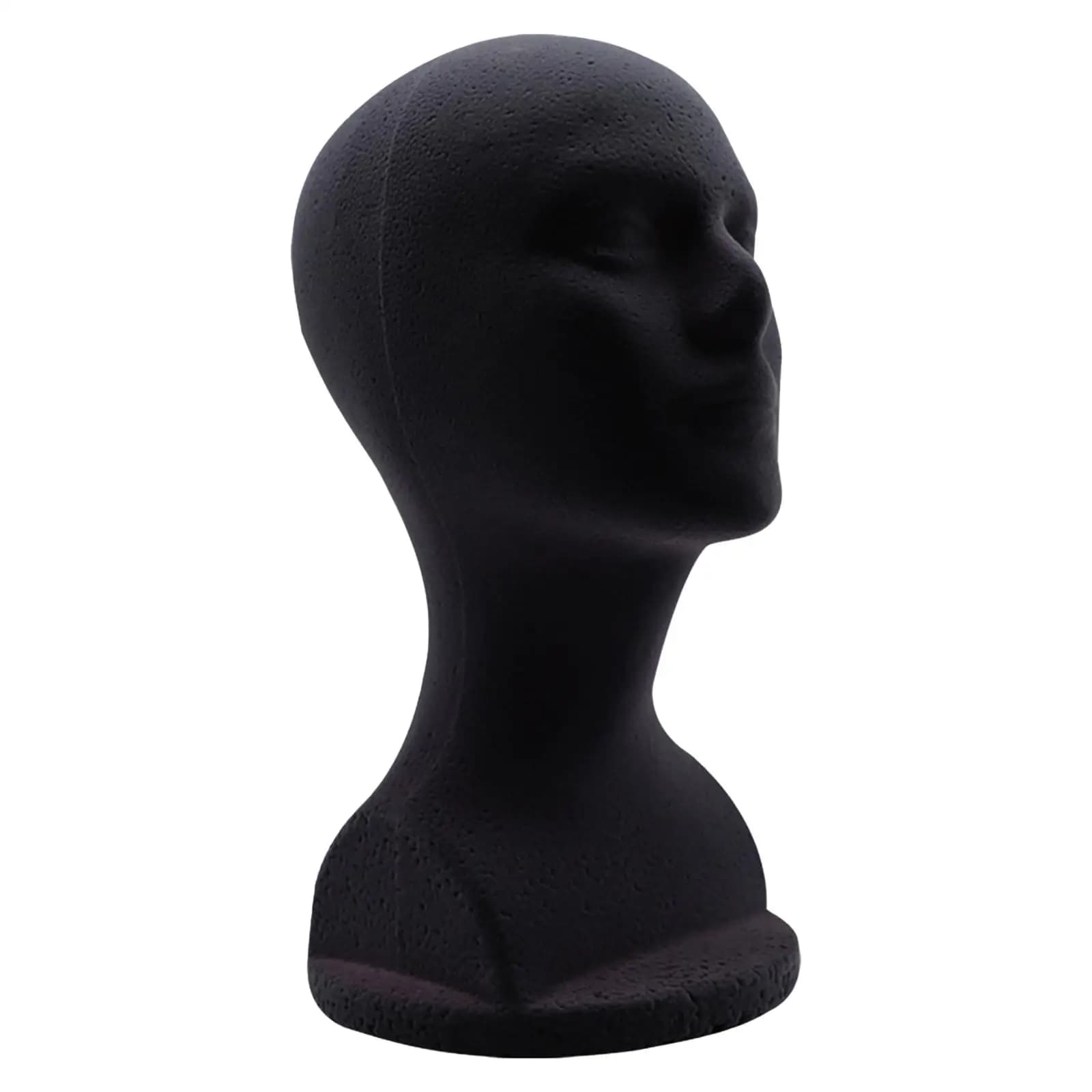 Tête de Mannequin en polystyrène pour homme, présentoir de chapeau noir, accessoires de circonférenc