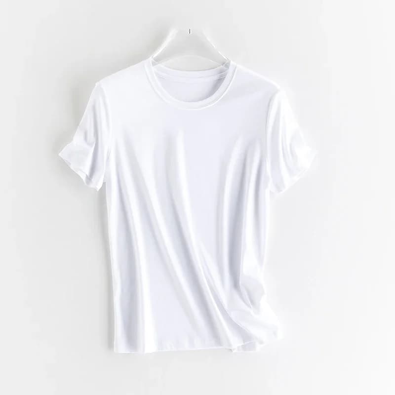 Haut de gamme nouveau 10% soie et coton mercerisé femmes T-shirt de luxe T-shirt à manches courtes s