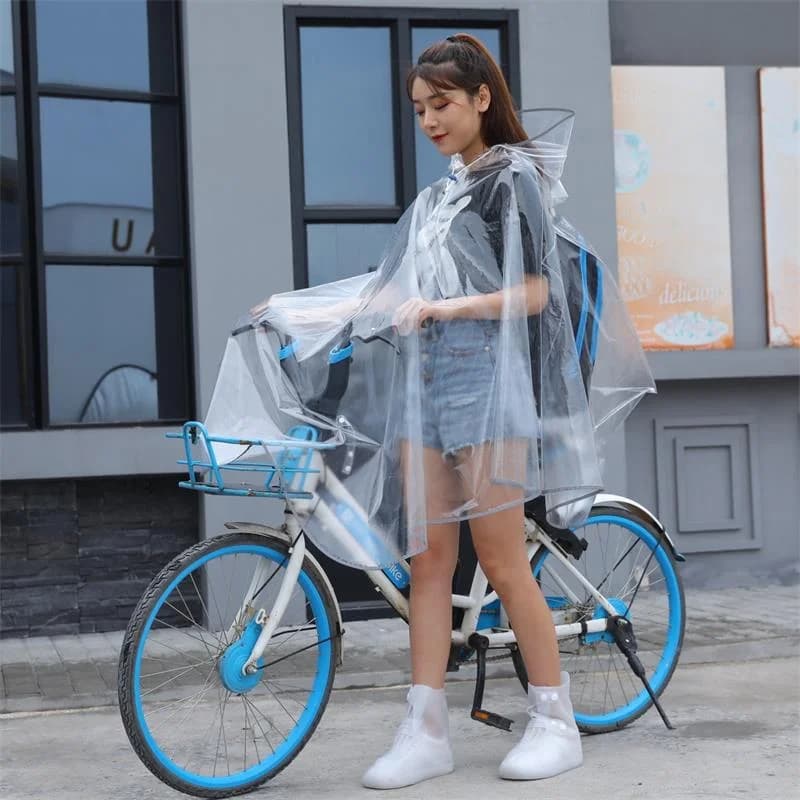 Imperméable 550 imperméable transparent avec bandes ZE, veste à capuche légère, conviviale ré, épais