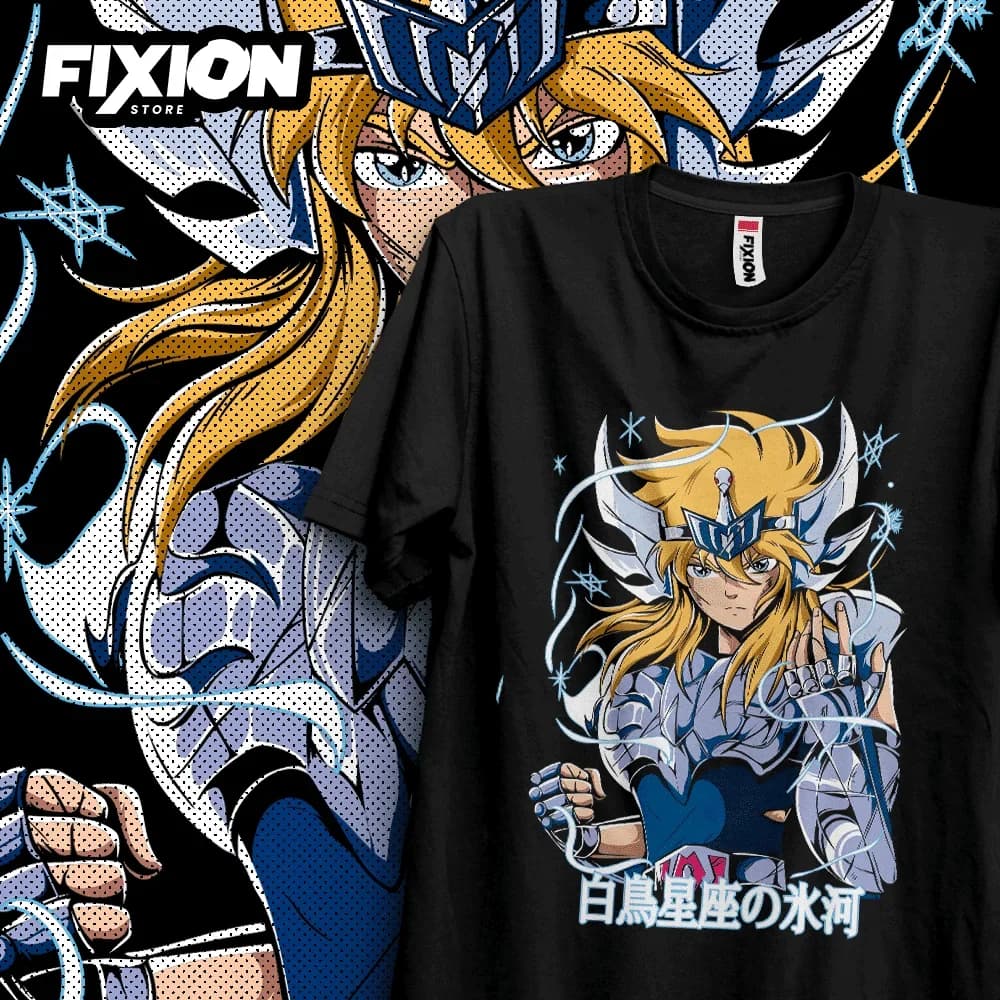 Saint Seiya – Hyoga – O Anime t-shirt Manga cadeau pour les amateurs d'anime toutes tailles coton