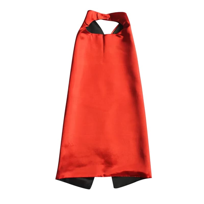 Cape de cosplay pour personnages d'anime, réversible, en satin, couleur unie, pour Halloween, Noël e