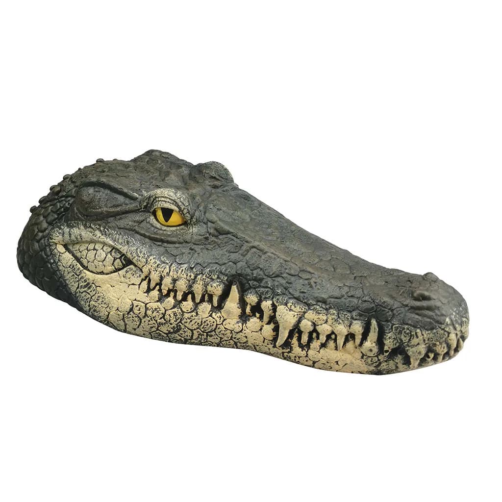 Ornements de simulation de tête de crocodile pour l'extérieur, sécuritaires de cour, animaux flottan