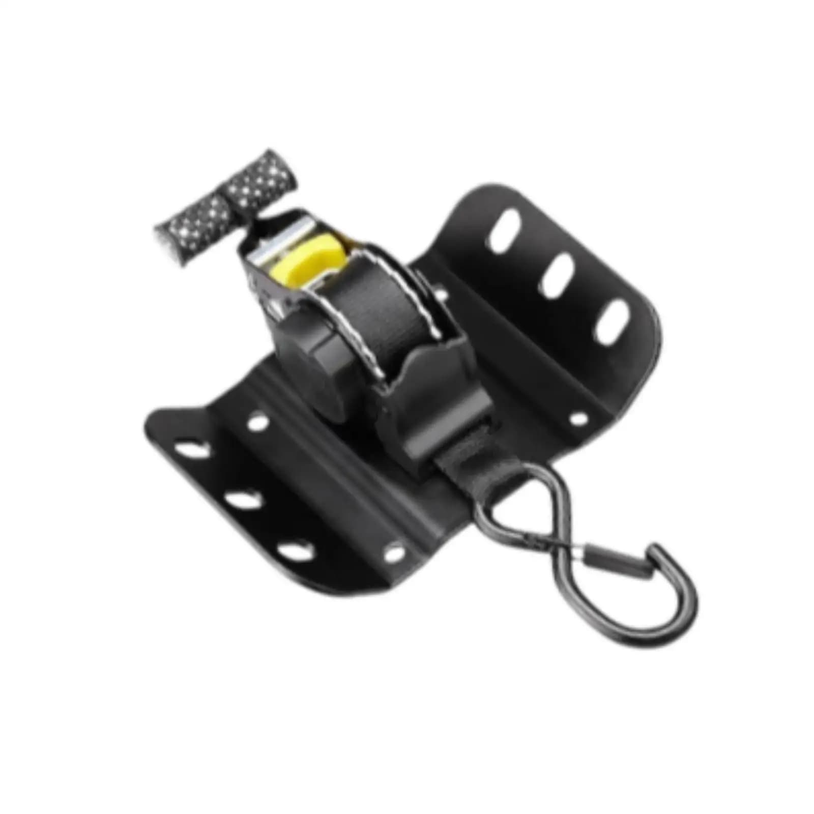 Sangle à cliquet rétractable automatique de 130 pouces, polyvalente pour les voyages sur route, noir