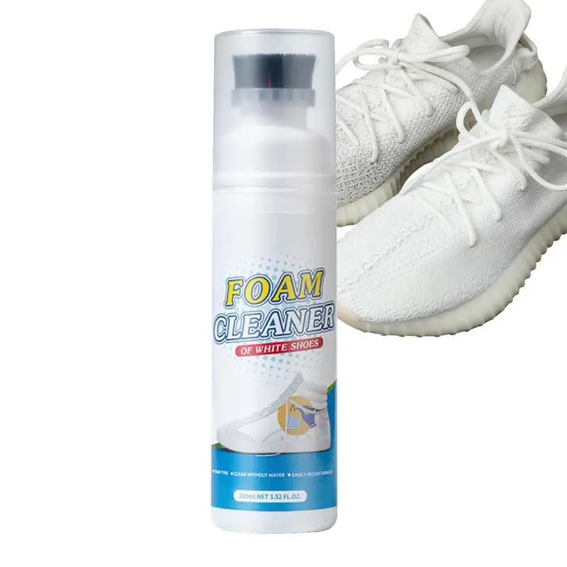 Nettoyant en mousse pour baskets, pour chaussures blanches, bottes, nettoyant pour toile, dissolvant