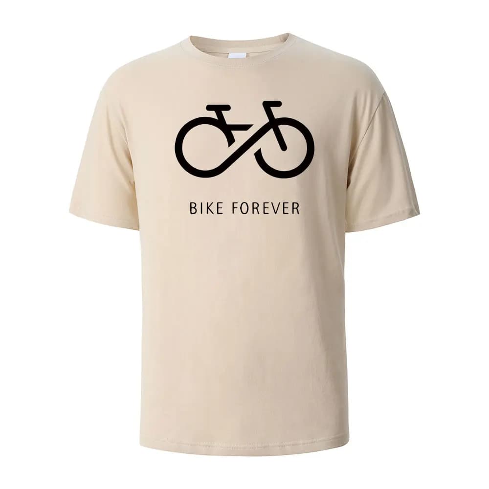 Bike Forever drôle Streetwear basique T-Shirt pour hommes mode décontracté 100% coton vêtements col