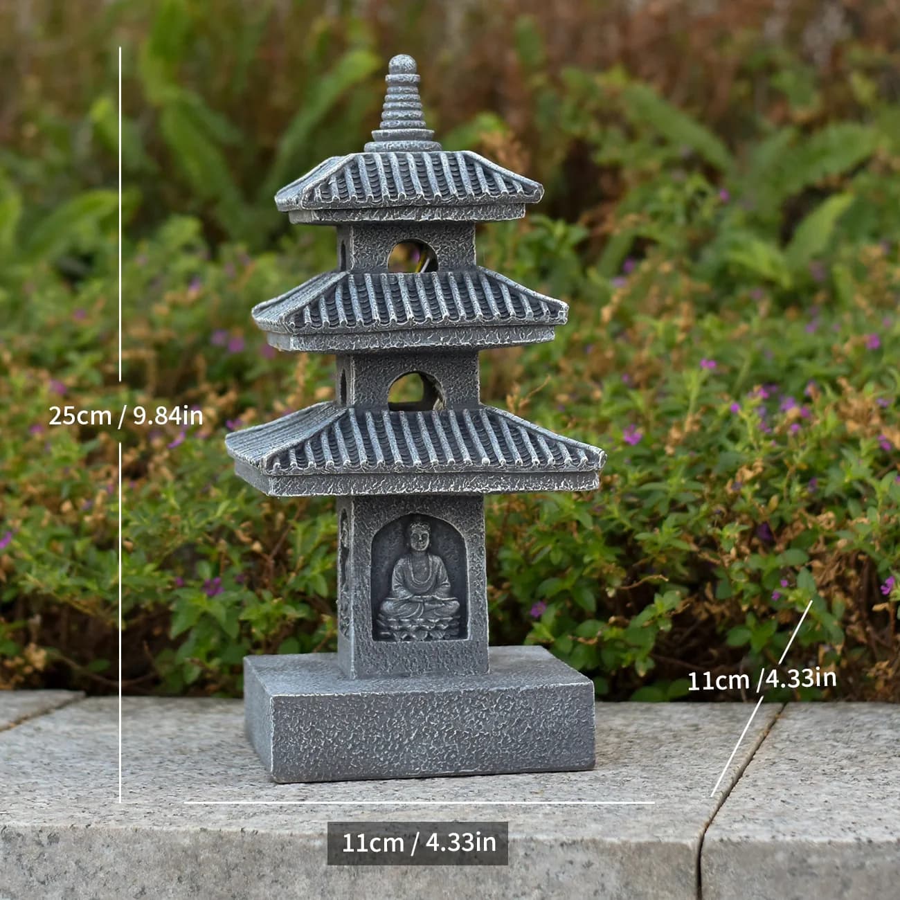 Statue de pagode japonaise, lanterne de jardin zen, sculpture en résine de tour de pierre, décoratio