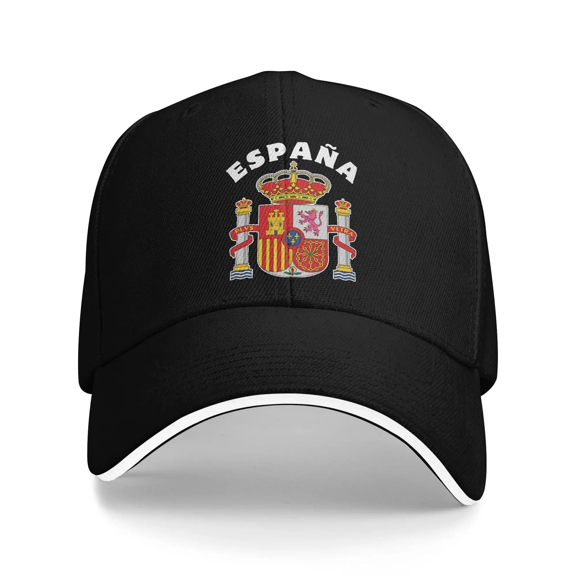 Casquette de baseball décontractée avec l'écusson de l'Espagne, casquette de sport d'extérieur, chap