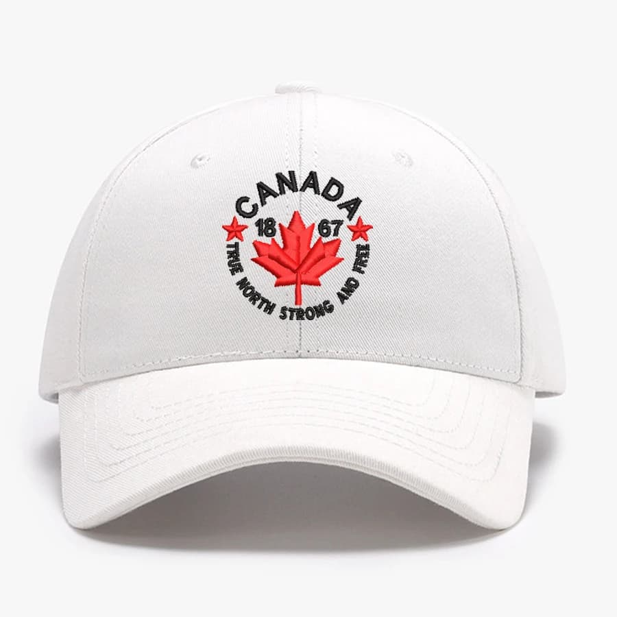 Casquettes de Baseball structurées solides et gratuites brodées du Canada True North pour hommes et