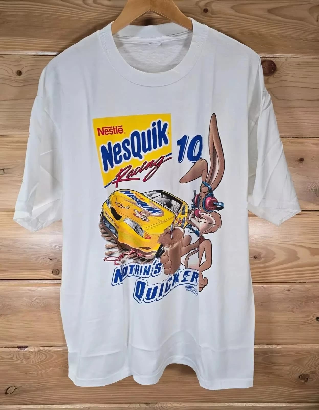 T-shirt VTG NesQuik Racing pour homme XL NASCAR Chase Authentics Jeff Green NWT Tee Tee T-shirt en c
