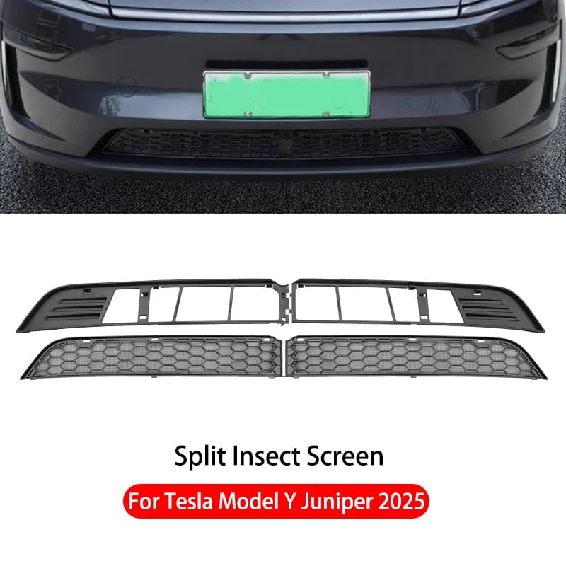Pour Tesla Model YL Y Juniper 2025 – Grille de protection avant en maille pour pare-chocs, couvercle