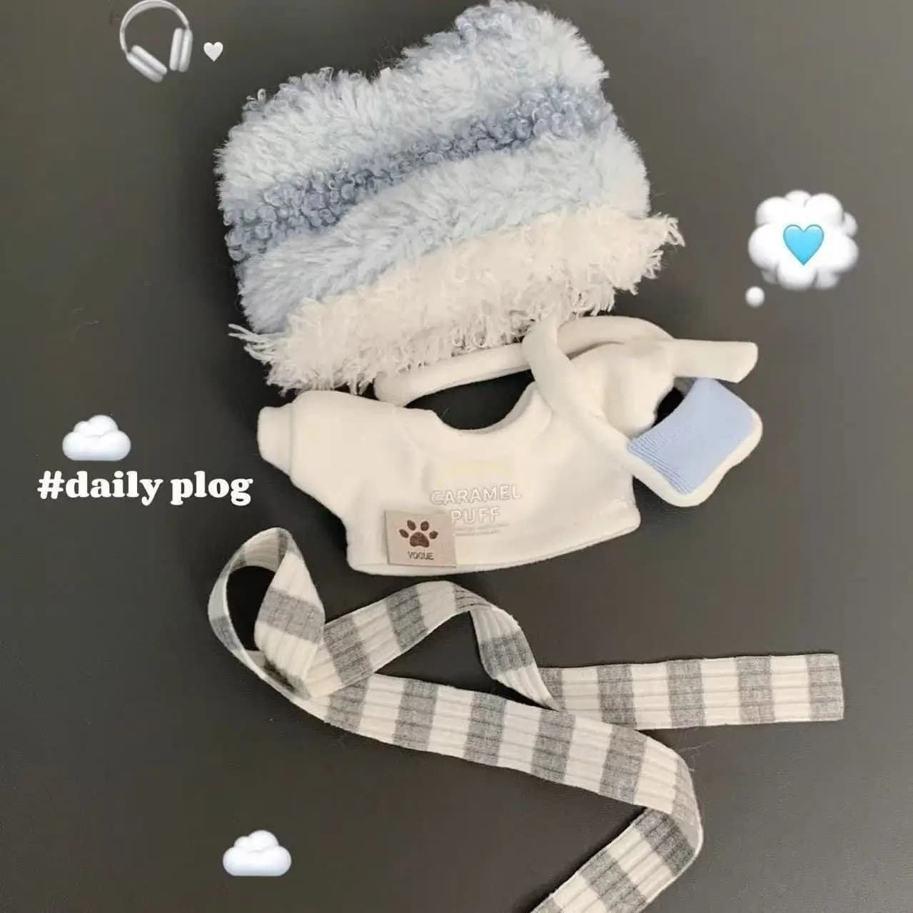 Ensemble de vêtements de poupée en coton Kawaii, mignon, adapté au jouet en peluche en coton de 10cm