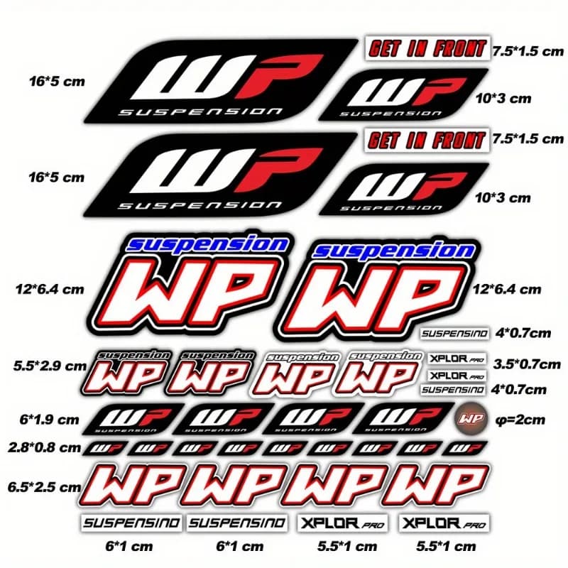 WP Moto autocollant accessoire Laser arc-en-ciel Suspension Modification décoration Moto étanche déc