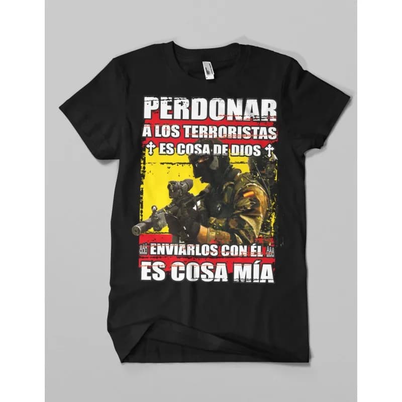 T-Shirt militaire des forces spéciales anti-terroristes espagnoles Nouveau 100% Coton O-Neck Été Man