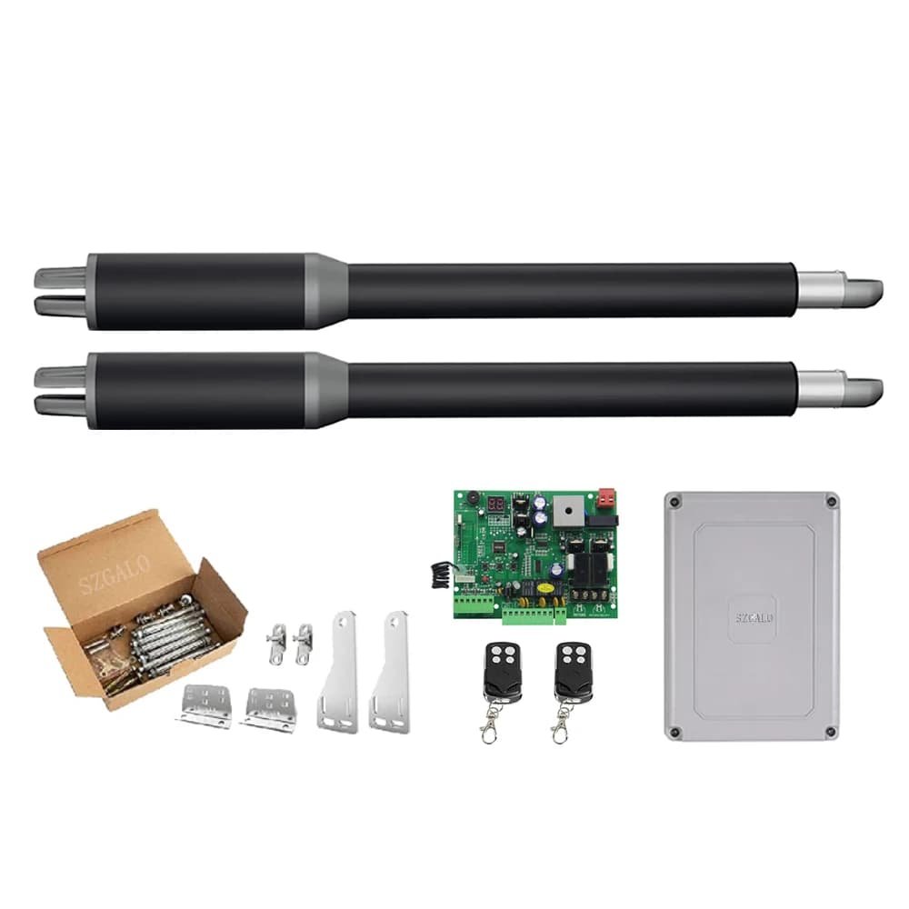 Ouvre-porte automatique à coque en aluminium pour portail pivotant, kit d'ouverture, jusqu'à 12 pied