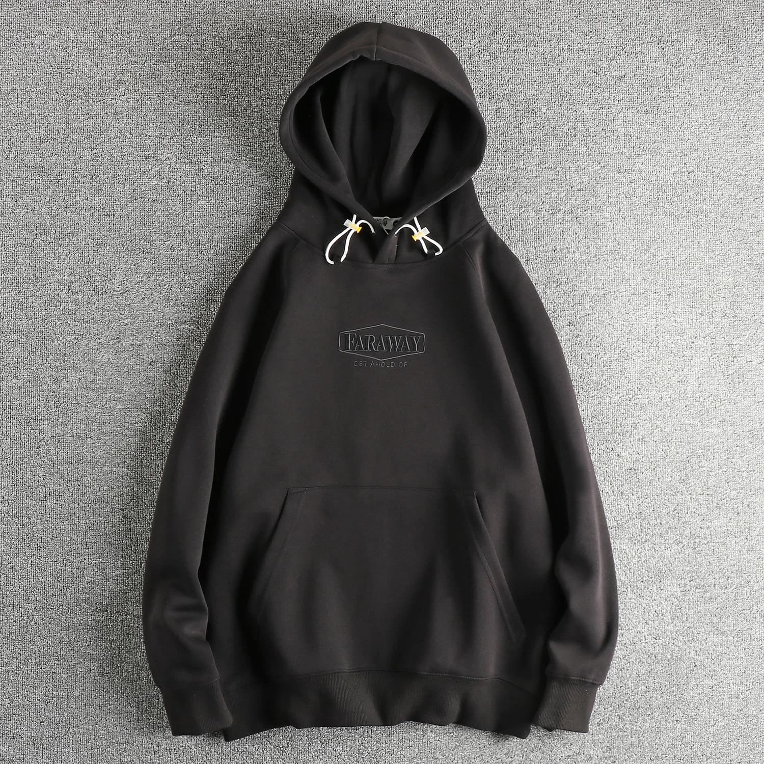 Sweat à capuche en tissu tricoté double face pour hommes, tendance américaine High Street, lettre de