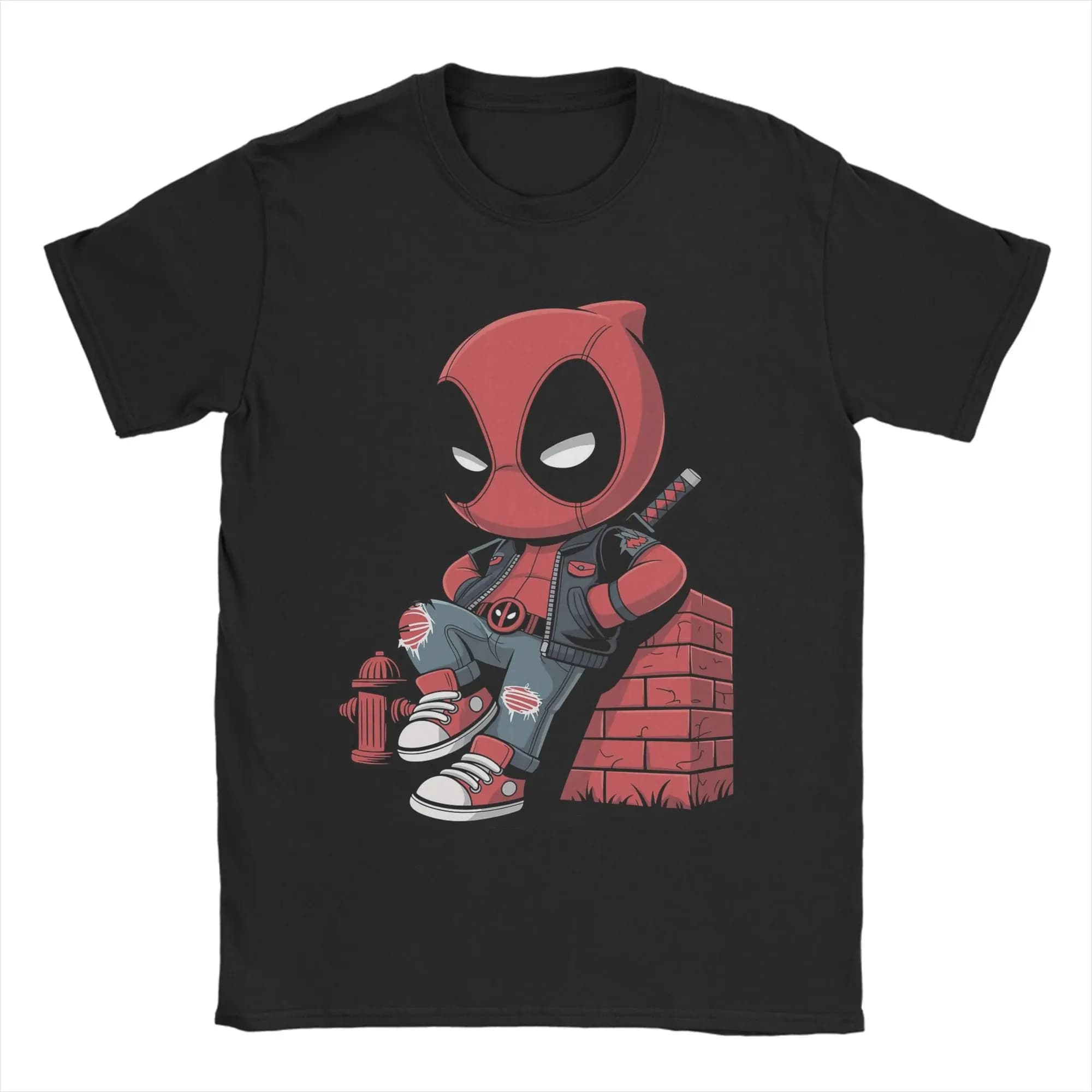 Deadpools T-Shirts pour hommes, T-Shirt décontracté en coton, col rond, vêtements à manches courtes,