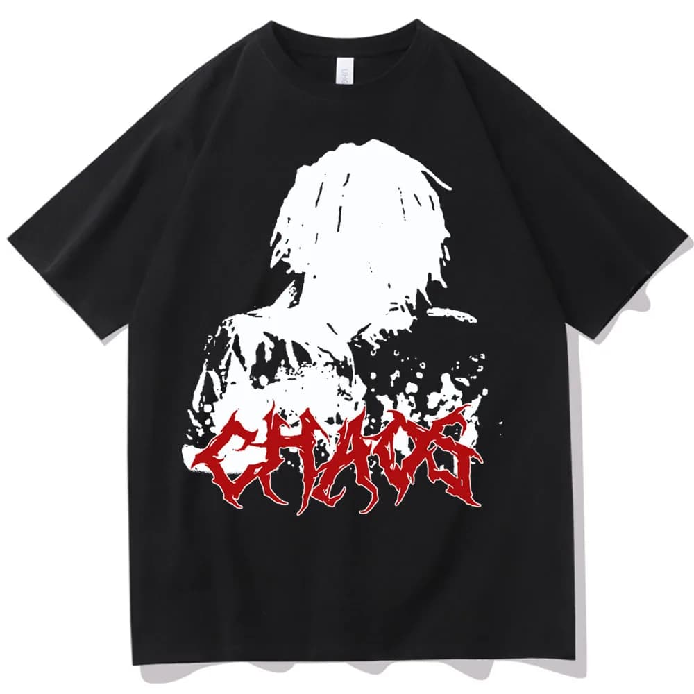 Ken Carson More Chaos Album 2025 T-shirt Harajuku col rond chemise décontractée cadeau