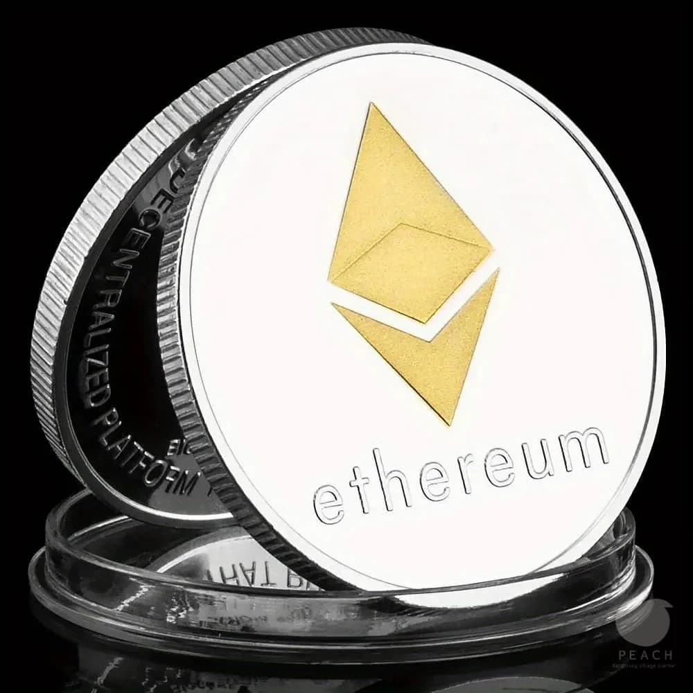 Ethereum pièce Souvenir commémoratif plaqué argent objets de collection pièce défi pièce ETH crypto-