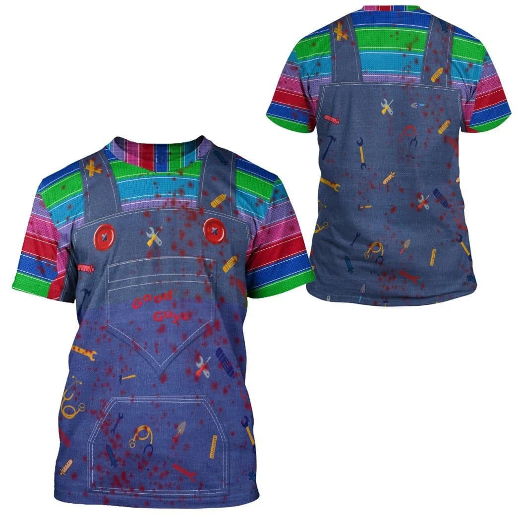 Film d'horreur Rick Chucky 3D imprimé T-shirt pour hommes Style Halloween Cosplay Costume d'été unis