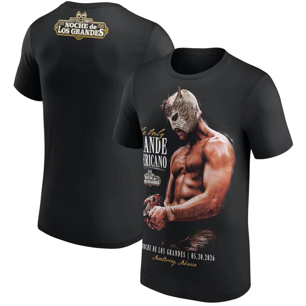 T-shirt pour homme noir El Grande Americano The Only, imprimé 3D, sport, séchage rapide, manches cou