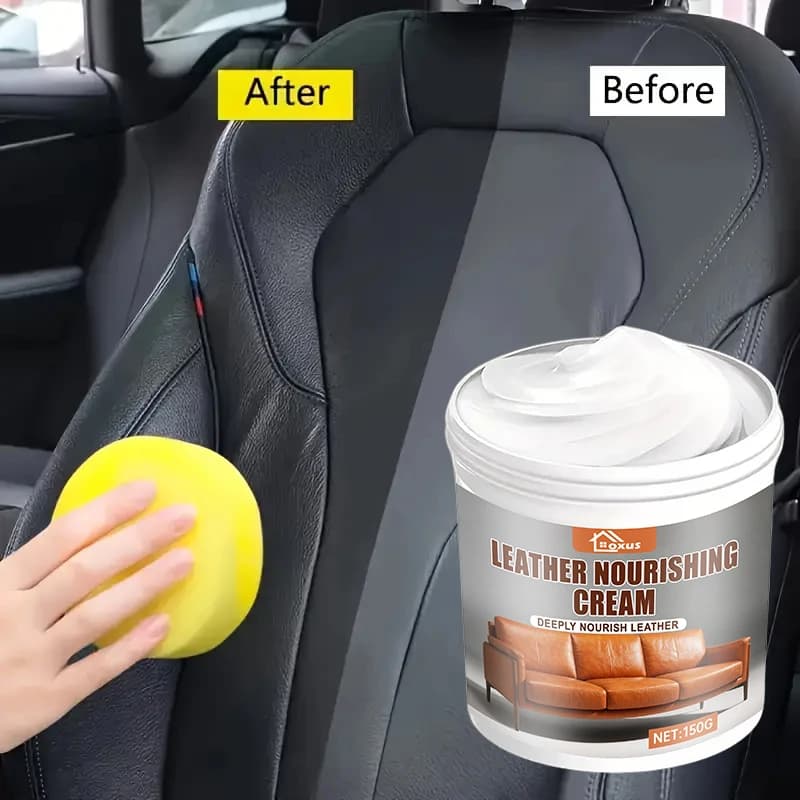 Crème de nettoyage à l'huile multifonctionnelle pour l'entretien du cuir, pour intérieur de voiture,