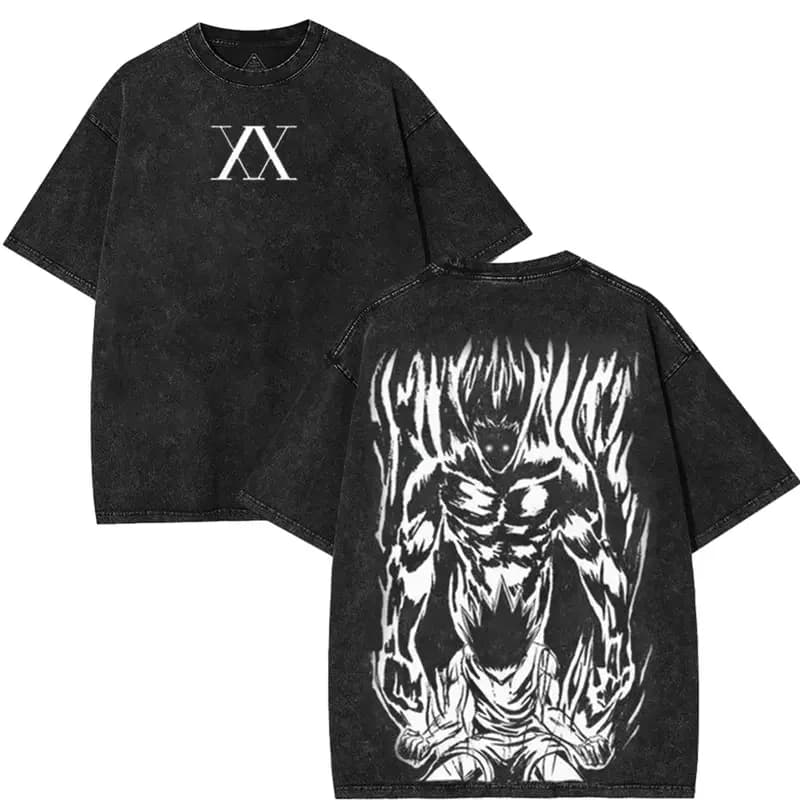 Anime chaud chasseur × chasseur Gon Freecss impression T-shirt hommes à manches courtes vêtements co