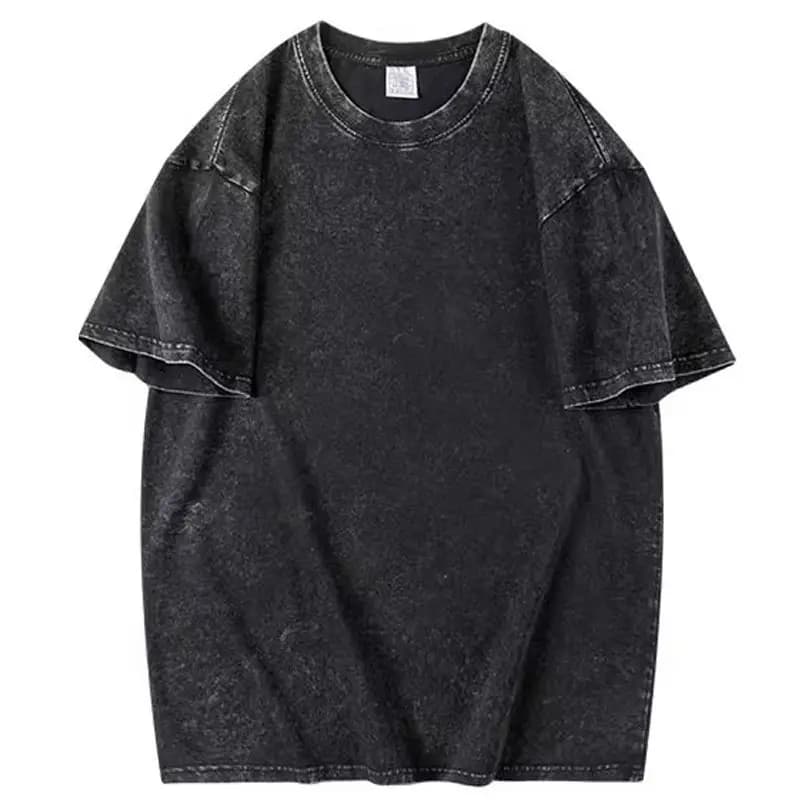 T-Shirt à manches courtes teint en cire de flocon de neige lavé, chemise culturelle unisexe pour fêt