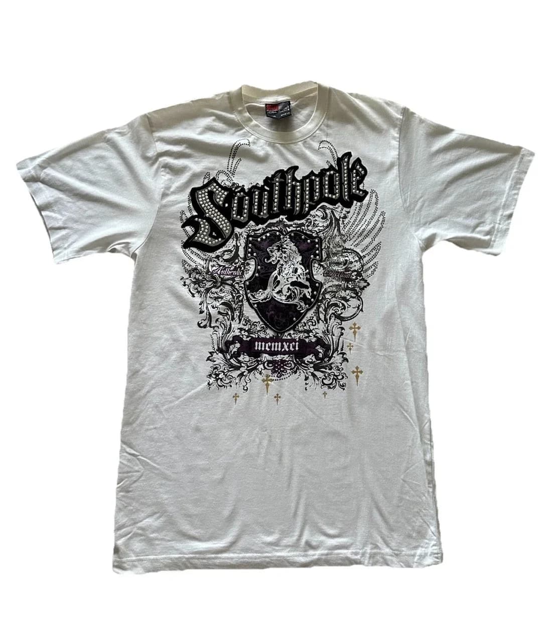 2000s SouthPole Street T-Shirt hommes rétro éclat en détresse Hip-Hop T-Shirt américain Graffiti mod
