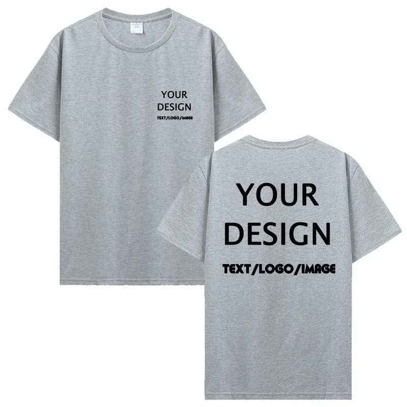 Bricolage personnalisé hommes femmes T-shirt personnaliser conception Logo T-shirt texte Double face