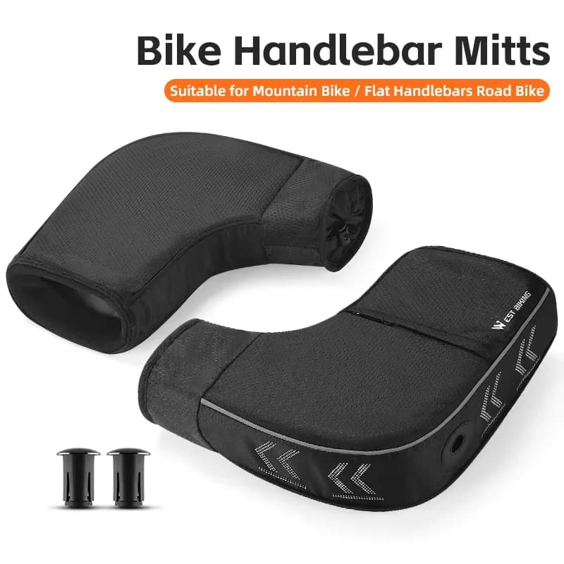WEST BIKING – mitaines de guidon de vélo d'hiver, coupe-vent, barre chaude avec bouchons, gants pola