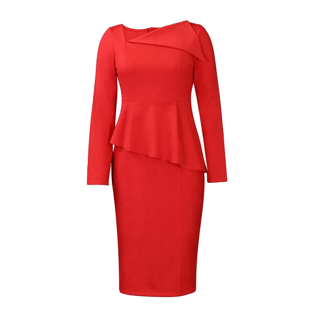 Robe africaine élégante à col diagonal pour femme, grande taille, nouvelle collection automne, manch