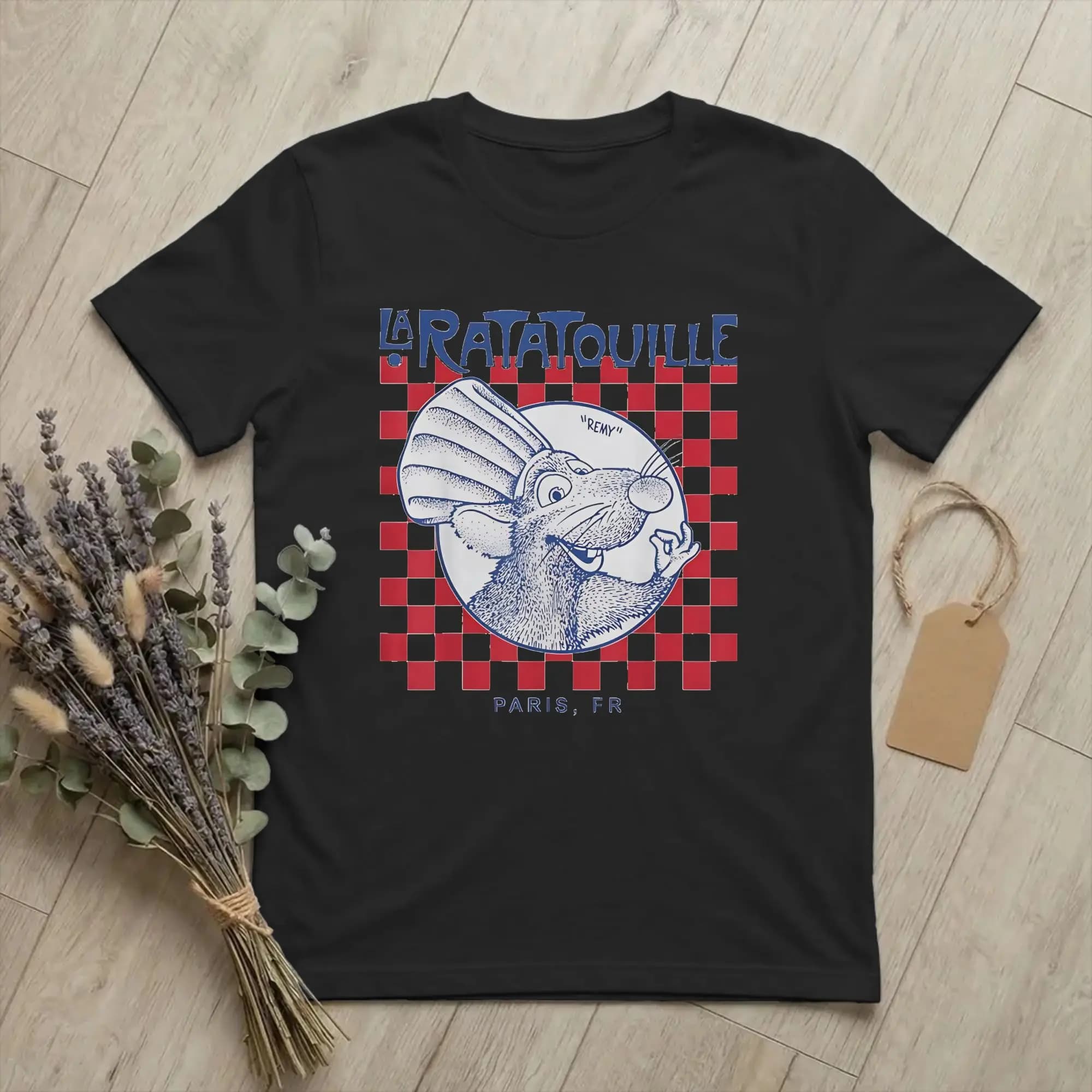 T-shirts Remy de dessin animé pour hommes et femmes, t-shirts créatifs en coton Ratatouilles, col ro