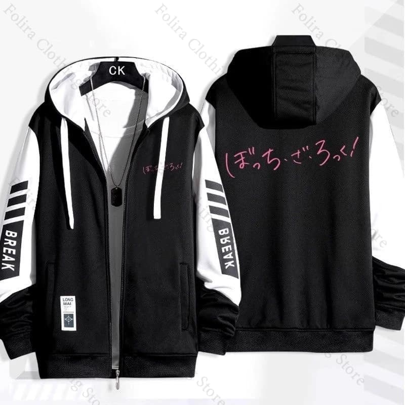 Anime BOCCHI LE ROCHER! Série sweat à capuche imprimé hommes femmes automne hiver vêtements Zip mant
