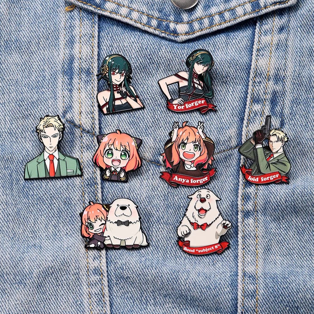 Broche de dessin animé Spy Family, mignonne Anya Joel Lloyd, accessoire de dessin animé, badge, acce