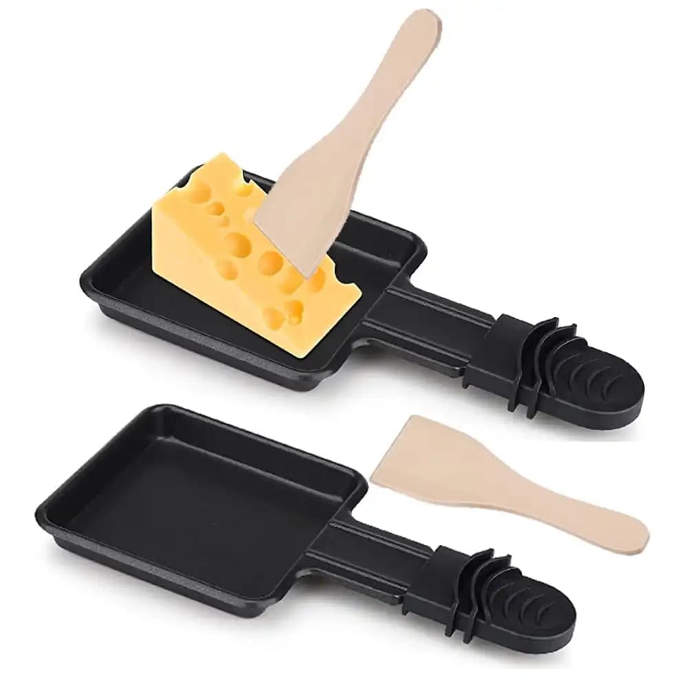 2 pièces Mini poêle à Raclette ensemble antiadhésif multi-fonction universelle électrique fromage oe