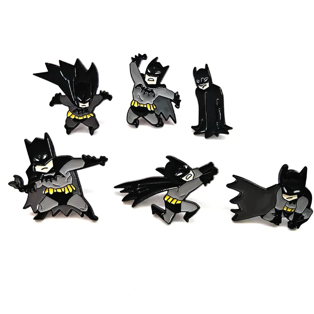 1 ensemble de broches classiques sur le thème du film Batman européen et américain, personnage de su