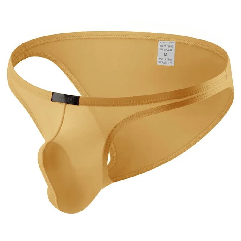 Sous-vêtements pour hommes slips soyeux de glace respirant taille basse solide Ultra-mince caleçon h