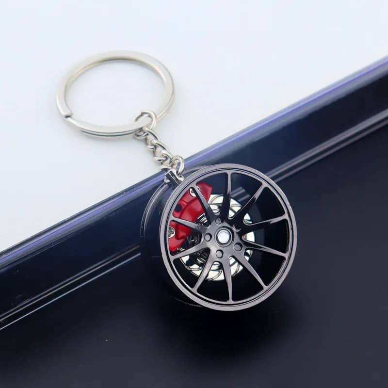 F1 moyeu de roue porte-clés pendentif voiture porte-clés 3D alliage modèle pneu voiture porte-clés c