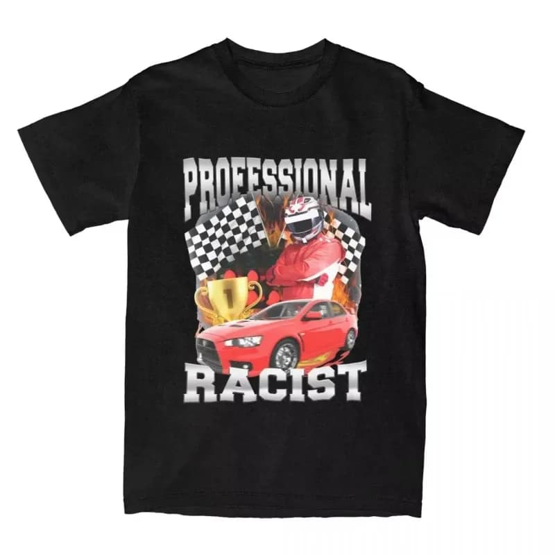 T-shirt de fan de course amusant en coton – Vêtement décontracté et ample pour les passionnés de cou